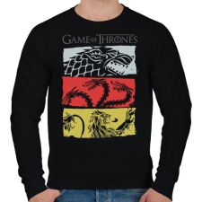 PRINTFASHION Game of Thrones - Férfi pulóver - Fekete férfi pulóver, kardigán