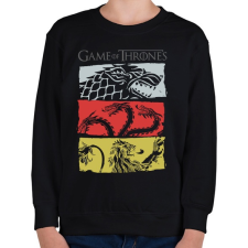 PRINTFASHION Game of Thrones - Gyerek pulóver - Fekete gyerek pulóver, kardigán