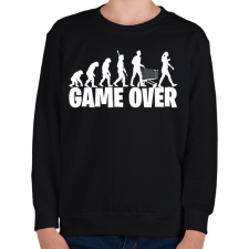 PRINTFASHION Game over evolúció fehér - Gyerek pulóver - Fekete gyerek pulóver, kardigán