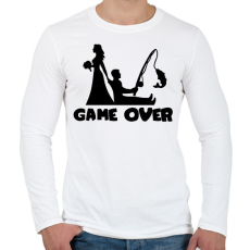 PRINTFASHION Game over horgászos - Férfi hosszú ujjú póló - Fehér