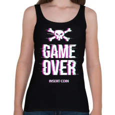 PRINTFASHION Game Over - Insert coin - Női atléta - Fekete