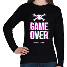 PRINTFASHION Game Over - Insert coin - Női pulóver - Fekete