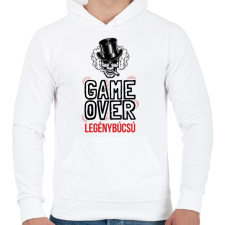 PRINTFASHION Game over - legénybúcsú - Férfi kapucnis pulóver - Fehér női pulóver, kardigán
