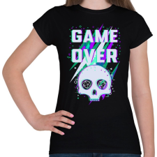 PRINTFASHION Game Over (sötét) - Női póló - Fekete női póló