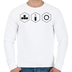 PRINTFASHION Game Refuel Repeat logó - Férfi pulóver - Fehér