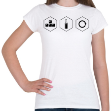 PRINTFASHION Game Refuel Repeat logó - Női póló - Fehér női póló