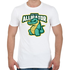 PRINTFASHION Game The Alligator - Férfi póló - Fehér