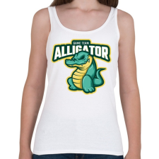 PRINTFASHION Game The Alligator - Női atléta - Fehér női trikó