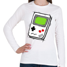 PRINTFASHION GameBoy - Női hosszú ujjú póló - Fehér