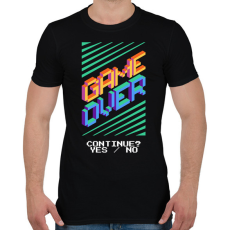 PRINTFASHION gameover - Férfi póló - Fekete