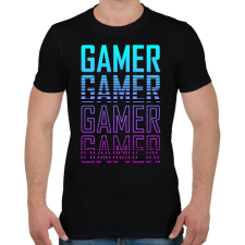 PRINTFASHION Gamer 1 - Férfi póló - Fekete férfi póló