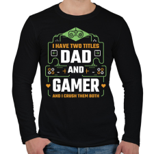 PRINTFASHION Gamer apa - Férfi hosszú ujjú póló - Fekete férfi póló