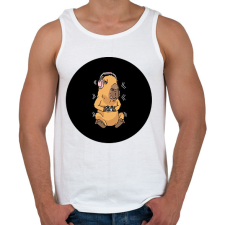 PRINTFASHION Gamer capybara - Férfi atléta - Fehér atléta, trikó