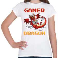 PRINTFASHION Gamer dragon - Női póló - Fehér női póló