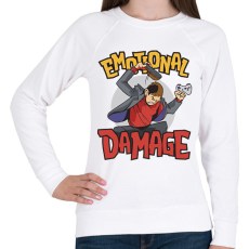 PRINTFASHION Gamer dühkitörés érzelmi károsult - Női pulóver - Fehér
