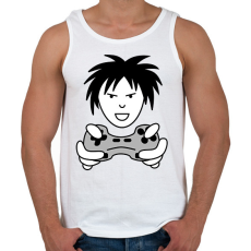 PRINTFASHION Gamer - Férfi atléta - Fehér