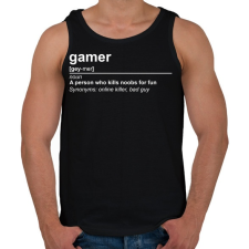 PRINTFASHION gamer - Férfi atléta - Fekete atléta, trikó