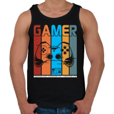 PRINTFASHION gamer - Férfi atléta - Fekete
