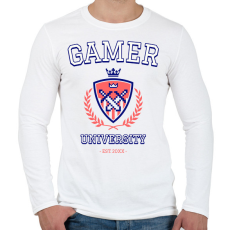 PRINTFASHION gamer - Férfi hosszú ujjú póló - Fehér