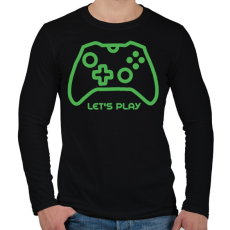 PRINTFASHION Gamer  - Férfi hosszú ujjú póló - Fekete