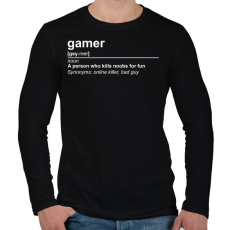 PRINTFASHION gamer - Férfi hosszú ujjú póló - Fekete