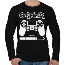 PRINTFASHION Gamer - Férfi hosszú ujjú póló - Fekete férfi póló