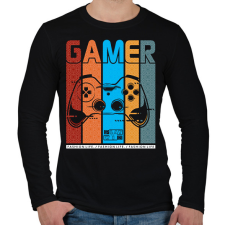 PRINTFASHION gamer - Férfi hosszú ujjú póló - Fekete férfi póló