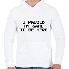 PRINTFASHION Gamer - Férfi kapucnis pulóver - Fehér