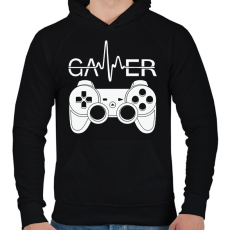 PRINTFASHION gamer - Férfi kapucnis pulóver - Fekete