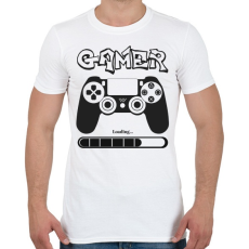 PRINTFASHION Gamer - Férfi póló - Fehér