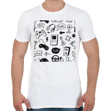 PRINTFASHION gamer - Férfi póló - Fehér férfi póló