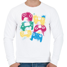 PRINTFASHION Gamer - Férfi pulóver - Fehér férfi pulóver, kardigán