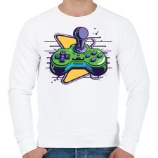 PRINTFASHION gamer - Férfi pulóver - Fehér férfi pulóver, kardigán