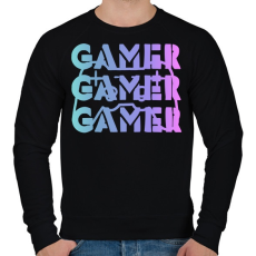 PRINTFASHION Gamer - Férfi pulóver - Fekete