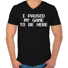 PRINTFASHION Gamer - Férfi V-nyakú póló - Fekete férfi póló