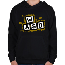 PRINTFASHION Gamer - Gyerek kapucnis pulóver - Fekete