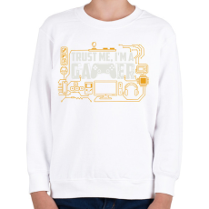 PRINTFASHION Gamer - Gyerek pulóver - Fehér