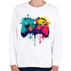 PRINTFASHION gamer - Gyerek pulóver - Fehér