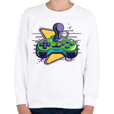 PRINTFASHION gamer - Gyerek pulóver - Fehér