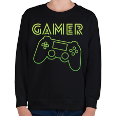 PRINTFASHION Gamer  - Gyerek pulóver - Fekete