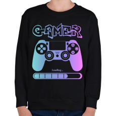 PRINTFASHION Gamer - Gyerek pulóver - Fekete
