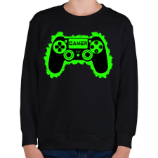 PRINTFASHION Gamer - Gyerek pulóver - Fekete gyerek pulóver, kardigán
