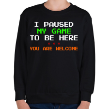 PRINTFASHION Gamer - Gyerek pulóver - Fekete gyerek pulóver, kardigán