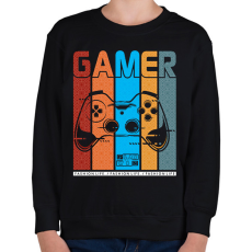 PRINTFASHION gamer - Gyerek pulóver - Fekete