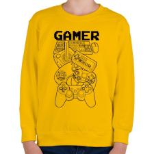 PRINTFASHION GAMER - Gyerek pulóver - Sárga gyerek póló