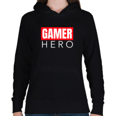 PRINTFASHION GAMER HERO - Női kapucnis pulóver - Fekete