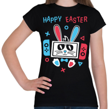 PRINTFASHION Gamer húsvét - Női póló - Fekete női póló