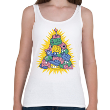 PRINTFASHION Gamer Karácsony - Női atléta - Fehér női trikó