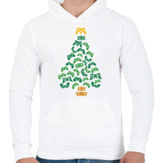PRINTFASHION Gamer karácsonyfa - Férfi kapucnis pulóver - Fehér