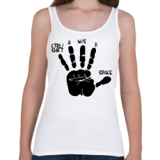 PRINTFASHION Gamer kéz - Női atléta - Fehér